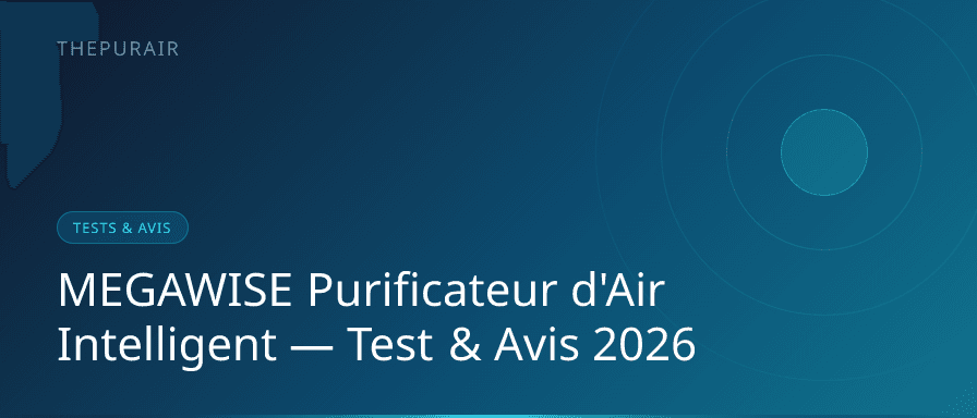 Purificateur d'air MEGAWISE EPI235A avec filtre HEPA H13 et capteur qualité de l'air